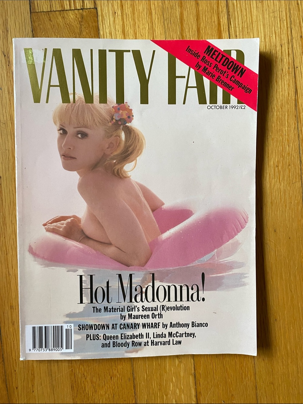 Vintage 1990’s Vanity Fair Hot Madonna Meltdown Pop Culture Ephemera